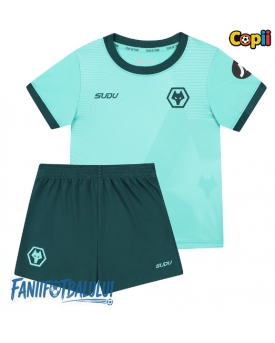 Wolves Echipament de Fotbal Replică 2025-26 Copii Deplasare (+ Șorturi)